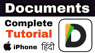 iPhone Documents App Complete Hindi Tutorial  Iphone documents app kaise use kare [upl. by Ellemac]