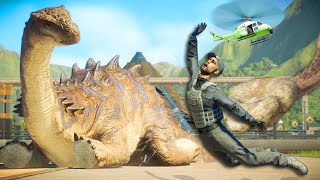 ANKYLODOCUS 2 amp New Indominus Rex BREAKOUT Jurassic World Evolution 2 [upl. by Adnawal]