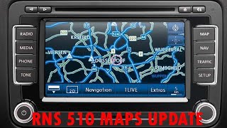 How to Volkswagen RNS 510  Update maps V15 East Europe 2018  from DVD [upl. by Illib]