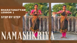 Bharatanatyam Namaskara  Lesson 1  Namaskriya Bhumipranama  learn Bharatanatyam for Beginners [upl. by Nahtam601]