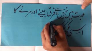 URDU CALLIGRAPHY FOR BEGINNERS  10 [upl. by Haodnanehs]