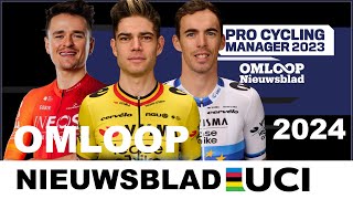 Omloop Nieuwsblad 2024  Van Aert versus   EXT  Pro Cycling Manager 2023 [upl. by Burkhardt29]