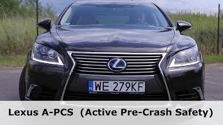 Lexus LS 600h L APCS Active PreCrash Safety  1001cars [upl. by Turrell]