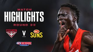 Essendon v Gold Coast Suns Highlights  Round 22 2024  AFL [upl. by Lek]