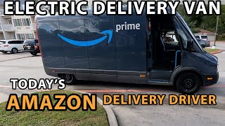 Rivian Electric Delivery Van My Day Amazon Delivery Driver [upl. by Leerzej337]