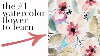 Watercolor Flowers for Beginners  Start Here for Less Stress [upl. by Assirrak123]