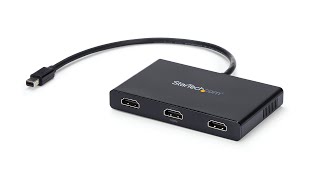 Mini DisplayPort to HDMI MultiMonitor Splitter  MSTMDP123HD  StarTechcom [upl. by Chastain382]