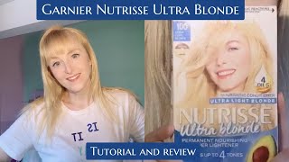 Dark Roots to Blonde with Garnier Nutrisse Ultra Blonde Lockdown Hair Dye [upl. by Odnanreh243]