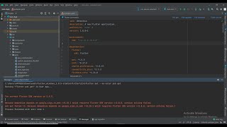 Flutter SDK version XXX version solving failedpub get failed Process finished with exit code 1 [upl. by Ailuj]