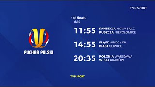 TVP Sport  Zapowiedź wybranych meczów fazy 18 finału piłkarskiego Pucharu Polski 03122024 [upl. by Nealson]