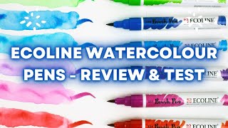 Ecoline Brush Pens  Review amp Demo [upl. by Marna]