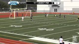 Elaina Astin gets the goal to cap a great first half for University Prep [upl. by Nadabus529]