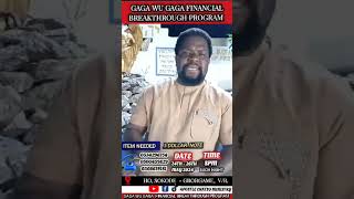 GAGA WU GAGA FINANCIAL BREAKTHROUGH PROGRAM IN MAY [upl. by Dorcas]