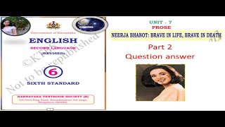 unit 7 prose nirja bhanot brave in death question answer part 2 [upl. by Harriman]