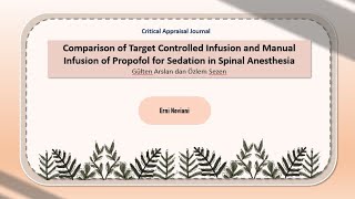 Target Controlled Infusion TCI propofol [upl. by Llerahs]