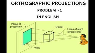 ORTHOGRAPHIC PROJECTIONS PROBLEM  1 [upl. by Phyllida]