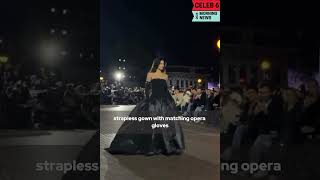 Kylie Jenner walks the runway wearing princess gown in Paris Fashion Week debut kyliejenner [upl. by Kcirednek]