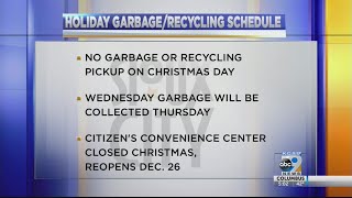 Holiday GarbageRecycling Schedule [upl. by Ermentrude23]