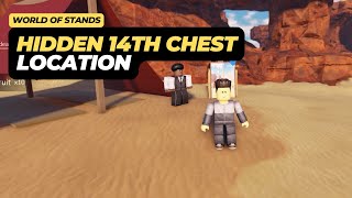 Hidden 14th Chest Location  Roblox World of Stands [upl. by Hayarahs]