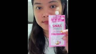 Snail White Day Cream 6 Sachets Anti Pollution whitening Thailand  Worldwide Shipping [upl. by Gweneth]