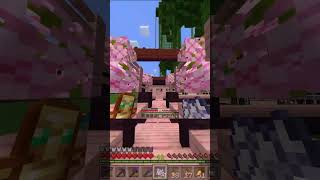 Cherry Blossom Villager Trading Hall survival building minecraft minecraftshorts [upl. by Aneert]