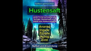 Hustensaft gesundheit tips diy vegan rezept fyp natur [upl. by Ellon]