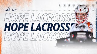 Hope vs Kalamazoo  Mens Lacrosse 42024  NCAA D3 Lacrosse  MIAA Lacrosse [upl. by Hpeosj]