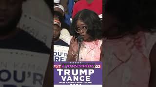 Trump Invites Black Woman to ROAST Kamala 🤣 [upl. by Euqirne]