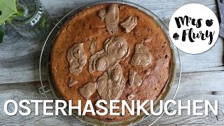 Saftiger SchokoNussKuchen mit Osterhasen Schokolade  Backen mit Mrs Flury [upl. by Anialed591]