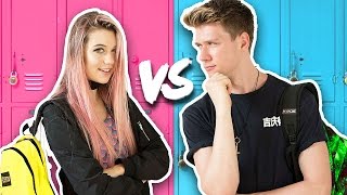 BACK TO SCHOOL Guys Vs Girls Challenge  Collins Key amp Jessie Paege [upl. by Vihs]