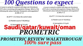 LATEST PROMETRIC EXAM QUESTIONS AND ANSWER  100 QUESTIONS TO EXPECT IN SAUDIKUWAITOMANDHAQATAR [upl. by Etnaid]