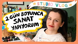 havuçlu defter yapıyorum çizim sipariş paketleme ★ STUDIO VLOG 41 [upl. by Ruddy]