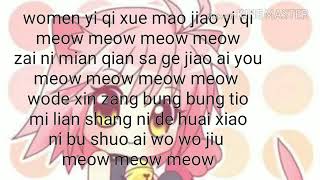 Learn to meow meow lyrics 💓 [upl. by Izawa]