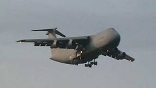 USA Air Force C5 Galaxy landing [upl. by Cleodel]