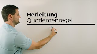 Herleitung Quotientenregel zum Ableiten mit hMethode Differentialrechnung  Mathe by Daniel Jung [upl. by Ginder]