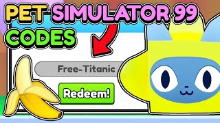 😱This SECRET CODE GIVES FREE TITANIC PETS in Pet Simulator 99 [upl. by Ginelle]