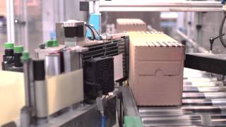 Labeling with vacuum belt  cab case study VARTA [upl. by Atiuqer]