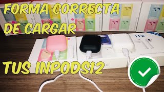 INPODS 12 COMO SABER SI ESTÁN CARGADOS  FORMA CORRECTA DE CARGAR TUS INPODS12  2021 [upl. by Arahsat429]