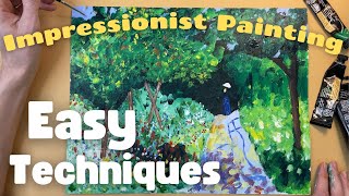 How to Paint Like Renoir  Step by Step Impressionist Landscape [upl. by Yrrab]