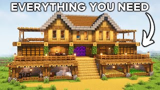 Minecraft Ultimate Survival House Tutorial🏠 [upl. by Nnylaj]