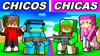 CHICOS vs CHICAS en Minecraft Rivals [upl. by Eednar955]