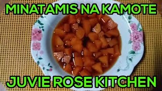 MINATAMIS NA KAMOTESANGKAP SA HALO  HALO  JUVIE ROSE KITCHEN [upl. by Akenahc]