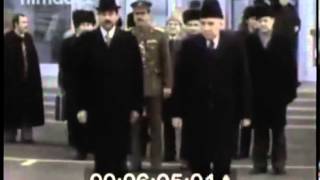 استقبال مهيب للشهيد صدام حسين في روسيا مع اغنيه روسيه تشيد به [upl. by Anisor382]