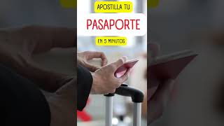 apostilla tu pasaporte en 5 minutos ApostillaExpress pasaportelisto cancilleria shorts short [upl. by Acinnad490]