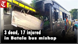 3 dead 17 injured as Chandigarhbound bus turns turtle near Batala [upl. by Chuu]