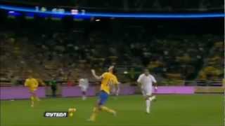 Ibrahimovic rovesciata Svezia  Inghilterra 4  2 commented by Caressa [upl. by Ynnhoj]