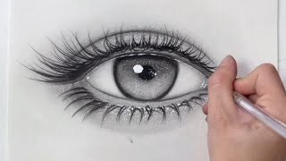 How to Draw Hyper Realistic Eyes Step by Step  Easy Way To Draw An Eye For Beginners [upl. by Erreipnaej]