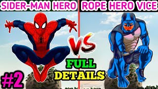 Spider Man Hero Game Vs Rope Hero Vice Town game [upl. by Jurkoic]