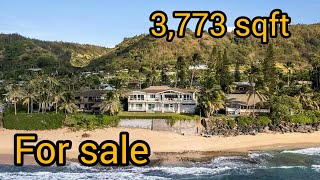 Haleiwa Hawaii spacious home for sale  Beachfront property  3773 sqft [upl. by Giuditta]