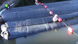 What is a Water Filled Cofferdam AquaDam  Water Controlling Water [upl. by Kiraa]